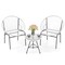 3-Piece White Acapulco Patio Set with 2 Chairs & Tempered Glass Table